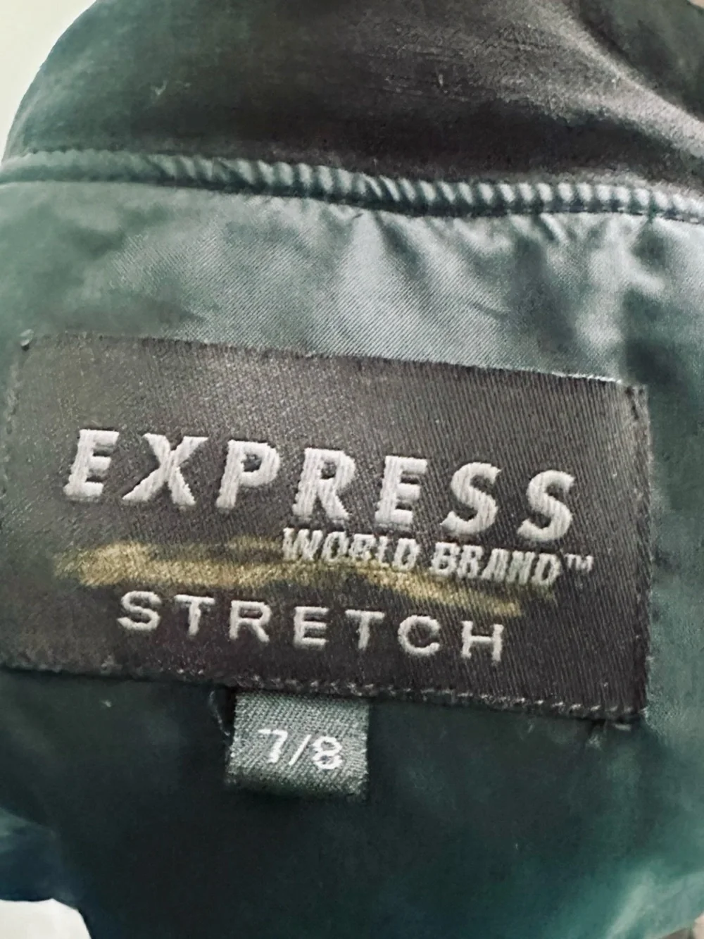 Express Black Sleeveless Zip Front Vest